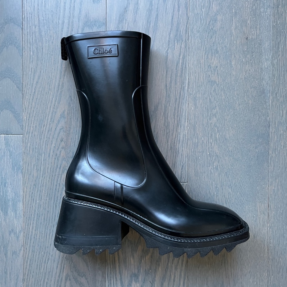 SOLD Chloé Betty Heeled Rubber Boots